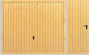 Timber side door and garage door